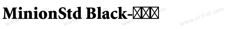 MinionStd Black字体转换